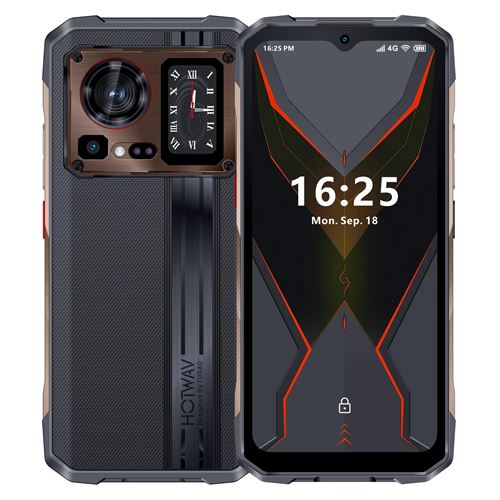 Smartphone 6.5 Pouces Résistant 12GB 256GB IP68 Android 13 Batterie 6280mAh Or YONIS