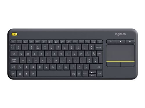 Logitech Wireless Touch Keyboard K400 Plus - Toetsenbord - met touchpad - draadloos - 2.4 GHz - QWERTZ - Hongaars - zwart