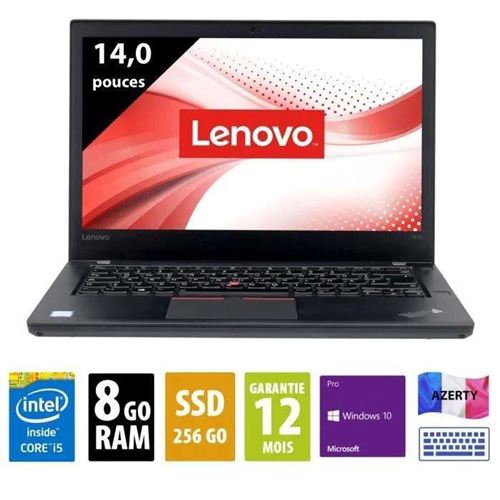 PC Portable Lenovo stockage 256 Go ThinkPad T470 RAM 8 Go 14 pouces