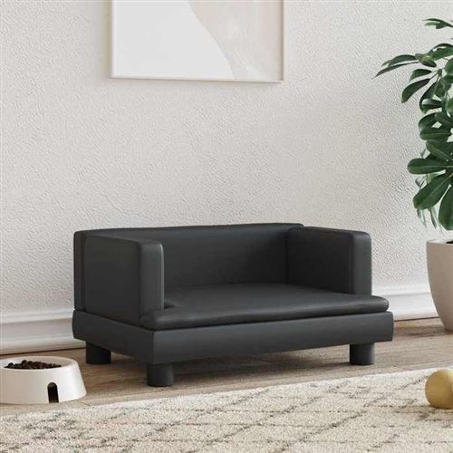 Meilleurs prix pour vidaXL Lit pour chien noir 60x40x30 cm similicuir