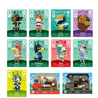 12€01 sur Standard Carte pour Amiibo Animal Crossing Frusde Série Loup  Compatible avec Nintendo Switch-11pcs(8.5*5.5cm) - Jeux classiques - Achat  & prix