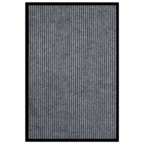 Vidaxl - Paillasson ray&eacute; Gris 80x120 cm Gris