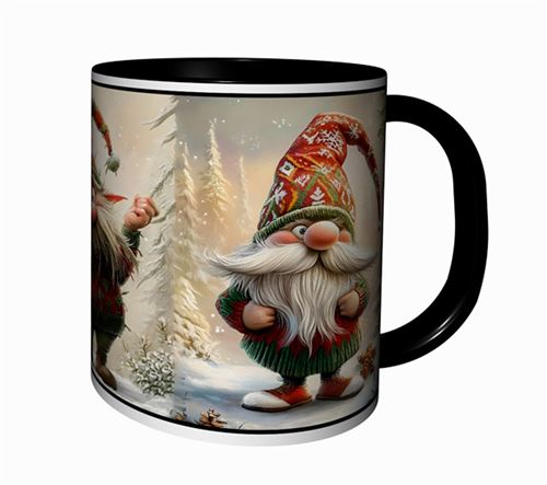 Generique Mug Tasse À Café - Mug Noel Artistique Illustration Gnome De Noël Cadeau De Fetes De Fin D' Annee 4873 - Image 2