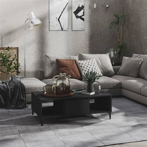 Vidaxl table basse gris 103,5x60x35 cm agglom&eacute;r&eacute;