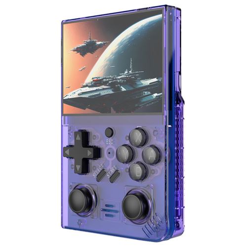Console de jeu SZSMART R35PLUS 3,5 pouces, système open source 128 Go (20 000) - Violet