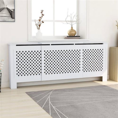 VIDAXL - Cache-radiateur - 205 cm - Blanc - Image 3
