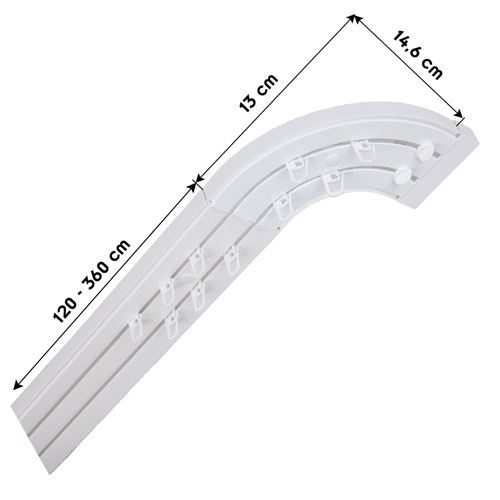 Tringle à rideau de plafond 6 m, 5 m, 4 m, 3 m, 2 m, 1 m - Séparateur