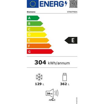 Réfrigérateurs multi-portes 491L Froid Statique SIEMENS 81cm E, KF86FPBEA