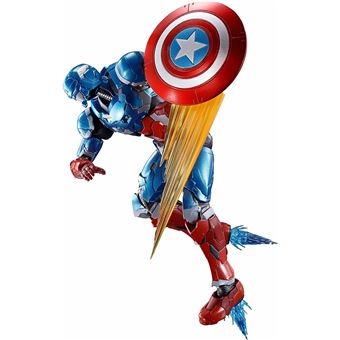 Figurine Captain America Revoltech 16 Cm Articulée - Avengers Collection Neuve