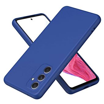 Coque pour Samsung Galaxy A55 5G - housse etui silicone gel fine + film ecran - BLEU FONCE - htdmobiles - 1