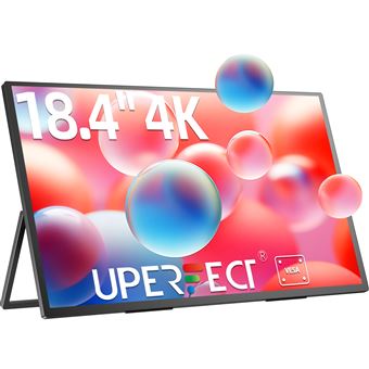 Moniteur portable 4K 18 pouces UHD 3840 x 2160 avec support intégré USB C Mini HDMI - 1