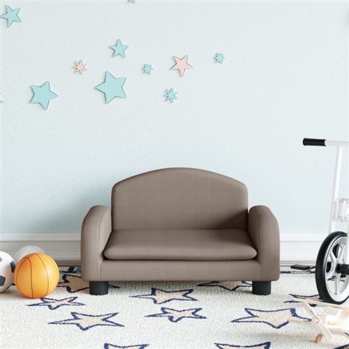vidaXL Canapé pour enfants taupe 50x40x30 cm tissu