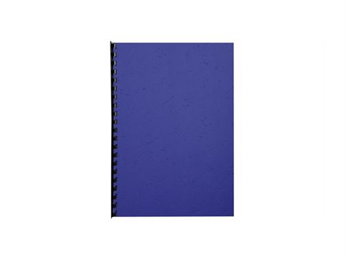 Couvertures Grain cuir pour reliure A4 270g Bleu foncé - Paquet de