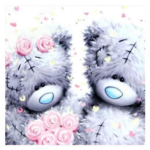 Peinture au diamant DIY 5D ZY142 - Ours en peluche (30x30CM)