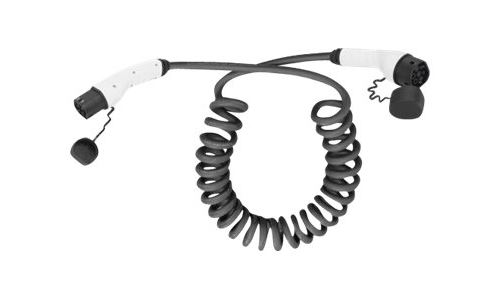 DIGITUS - Rallonge électrique - IEC 62196 Type 2 mâle bouchon de protection pour IEC 62196 Type 2 femelle bouchon de protection - 5 m - noir - triphasé, spirale