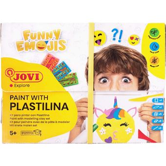 Kit - Peinture pour pâte à modeler - Funny emojis - Enfant dès 5 ans - Jovi - 1