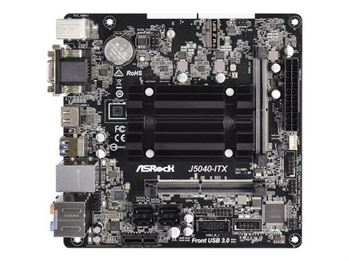 ASRock J5040-ITX - Carte-mère - mini ITX - Intel Pentium Silver J5040 - USB 3.2 Gen 1 - Gigabit LAN - carte graphique embarquée - audio HD (8 canaux)