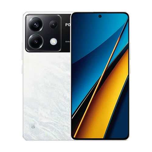 Xiaomi POCO X6 - 5G smartphone - double SIM - RAM 8 Go / Mémoire interne 256 Go - écran OEL - 6.67 - 2712 x 1220 pixels (120 Hz) - 3 x caméras arrière 64 MP, 8 MP, 2 MP - front camera 16 MP - blanc