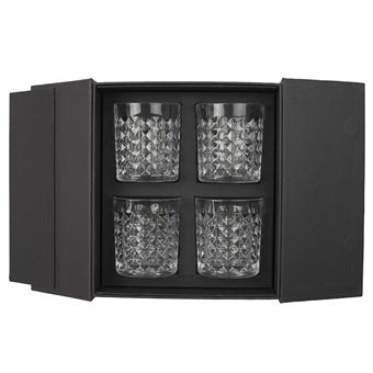 Coffret de 4 Verres à Whisky Motifs Embossés - ROCKY - ALTOBUY - 1