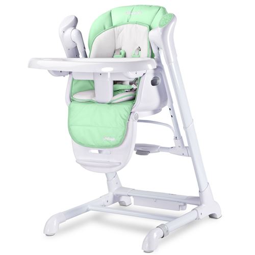 Caretero INDIGO Chaise haute balancelle bébé musicale 2en1 motorisée Vert
