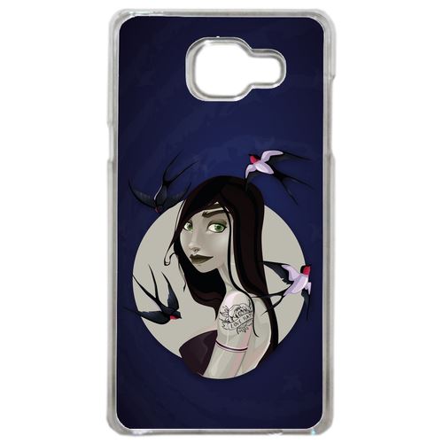 Coque Illustration Fond Bleu Fonc Compatible Samsung Galaxy A5 2016 Transparent