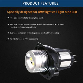 Kit Luci Angel Eye LED Per BMW - Anelli Halo 40W, Bianco 6500K, Compatibile Con Serie 1,5,6,7 - Foto 12