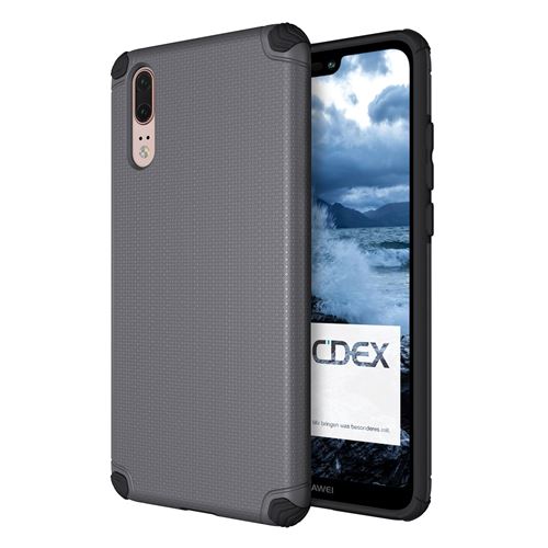 doupi Ultra Armor Coque pour Huawei P20, Design Bumper Cover Case Housse de Protection, gris