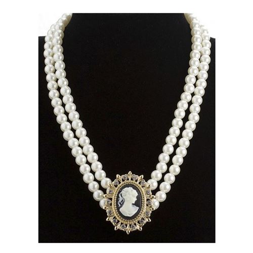 collier marquise avec perles