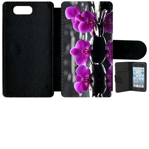 Etui À Rabat Sony Xperia Z3 Compact Orchide Violette Fond Gris