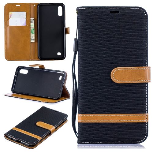 Etui Pour Samsung Galaxy A10 Portefeuille Noir Avec Film Verre Trempé Coque Housse En Cuir Pu hfs-house®