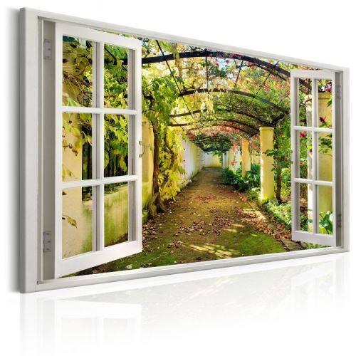 Tableau - Window: View on Pergola .Taille : 90x60