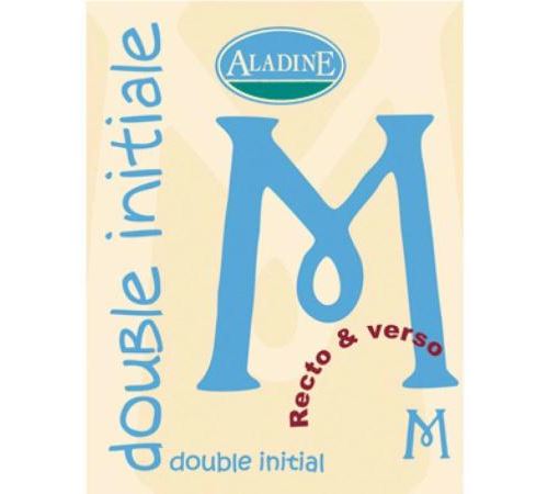 Cachet double initiale M 2 cm
