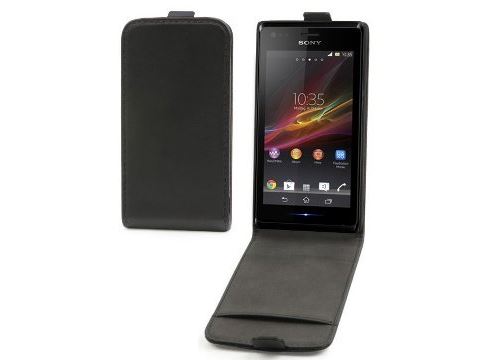 Etui Slim à rabat Sony Xperia M rabat vertical fermeture magnétique