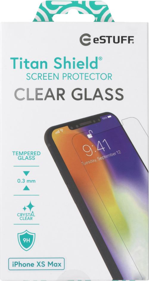 Apple iPhone Xs Max Clear Titan Shield Screen Protector eSTUFF