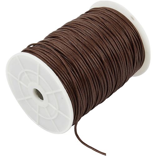 Creotime cordon de coton brun de 2 mm d'épaisseur 100 m