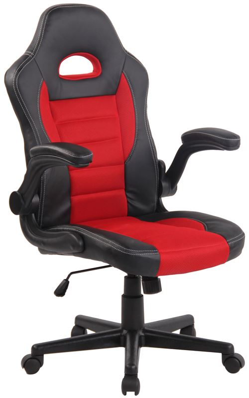 Fauteuil de bureau JOHN , Noir / Rouge