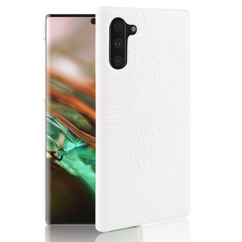 Coque en TPU + PU peau de crocodile blanc pour votre Samsung Galaxy Note 10