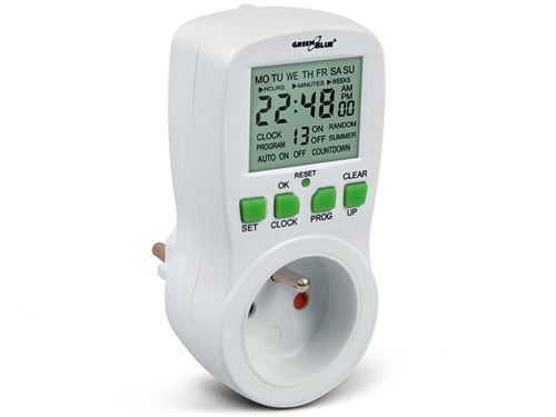 Minuterie programmateur numérique 16 programmes GreenBlue GB107 -  Équipements électriques domotique - Achat & prix