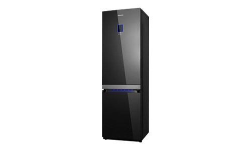 Samsung Rl55Vtebg - Réfrigérateur/Congélateur - Pose Libre - Largeur : 60 Cm - Profondeur : 64.6 Cm - Hauteur : 200 Cm - 328 Litres - Classe A+ - Verre Noir