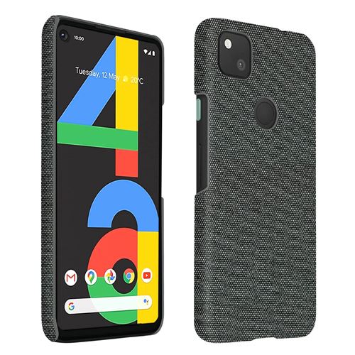 Avizar Coque pour Google Pixel 4A Rigide Finition Tissu Ultra-fine Lavable à l'eau Gris