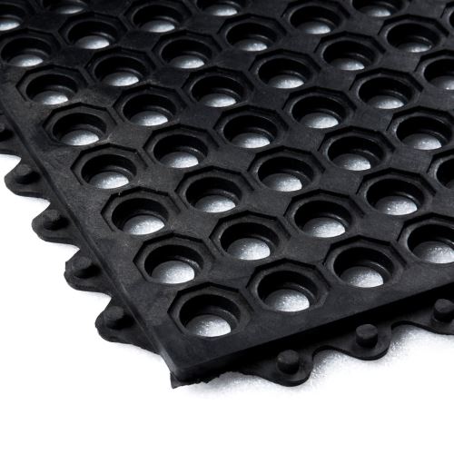 Caillebotis caoutchouc clipsable 90 x 90