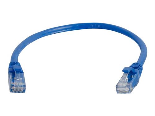 C2G Cat5e Booted Unshielded (UTP) Network Patch Cable - cordon de raccordement - 50 cm - bleu