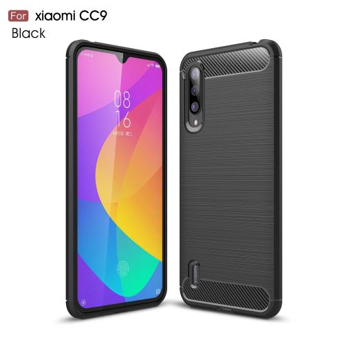 Coque Xiaomi Mi 9 Lite Carbone Noir Housse Etui En Silicone Gel Souple hfs-house®