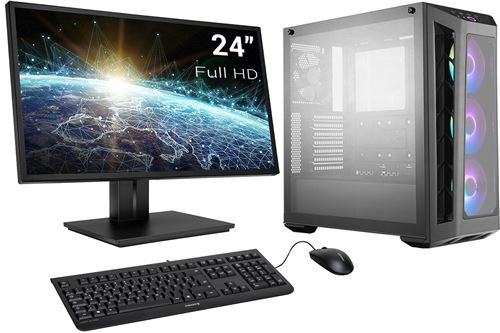 Pack PC Pro Gaming Watercooling, Intel i7-10700KF, Geforce RTX 3070, 32 Go RAM, 500Go SSD 970 Evo, 3To HDD, écran, c/s et Win 10