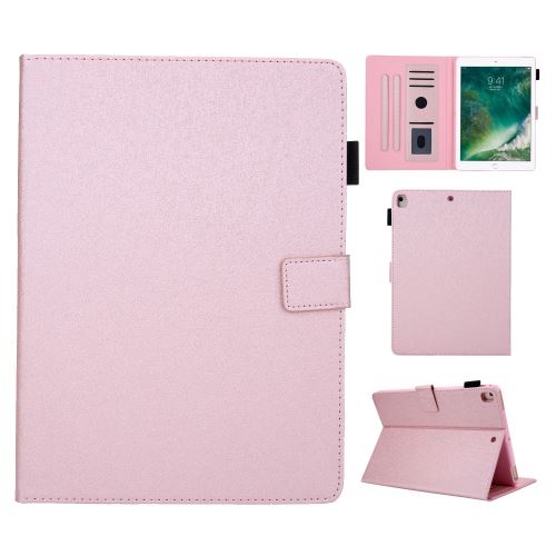 Etui en PU avec stockage de cartes rose pour votre Apple iPad 9.7 (2018)/9.7 (2017)/Air 2/Air