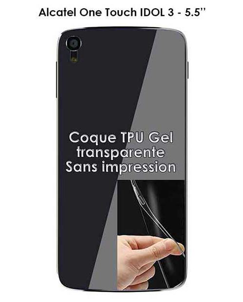 Coque Alcatel OneTouch IDOL 3 - 5.5 pouce Transparente (TPU Gel souple)