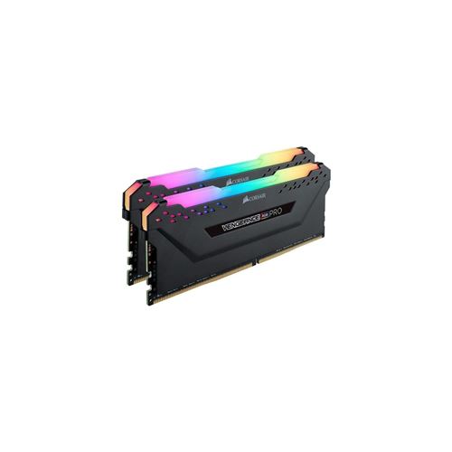 CORSAIR Vengeance RGB PRO - DDR4 - kit - 16 Go: 2 x 8 Go - DIMM 288 broches - 3200 MHz / PC4-25600 - CL16 - 1.35 V - mémoire sans tampon - non ECC - noir