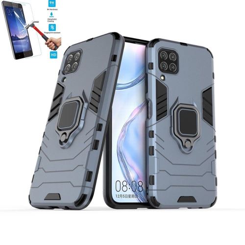 Coque Huawei P40 Lite Anti Choc Gris Avec Film Verre Trempé Housse Etui Antichoc Armor Avec Support Magnétique hfs-house®