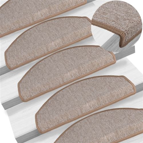 vidaXL 15 st Trapmatten 65x24x4 cm lichtbruin