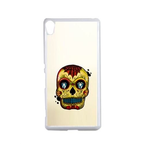 Coque Tete De Mort Art Diamant Compatible Sony Xperia X Transparent